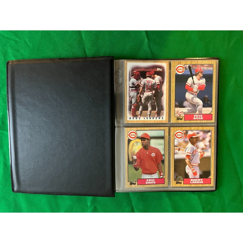 Cincinnati Reds 1987 Team Set with 40 card collector‎ album.